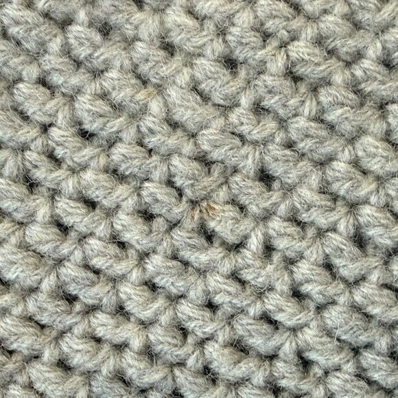 Handmade Crochet Poncho Womens One Size Gray Multicolor Striped Fringe Detail - Picture 7 of 9